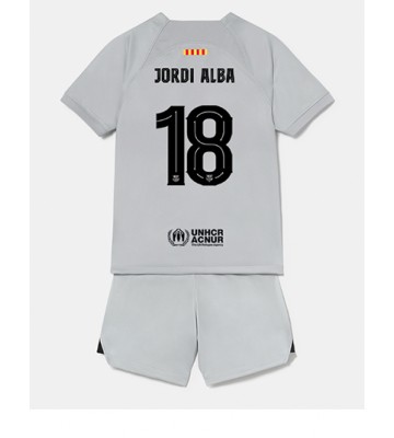 Barcelona Jordi Alba #18 babykläder Tredje Tröja barn 2022-23 Korta ärmar (+ Korta byxor)